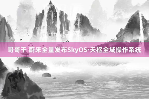 哥哥干 蔚来全量发布SkyOS·天枢全域操作系统