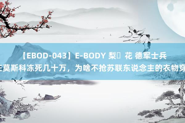 【EBOD-043】E-BODY 梨々花 德军士兵在莫斯科冻死几十万，为啥不抢苏联东说念主的衣物穿？