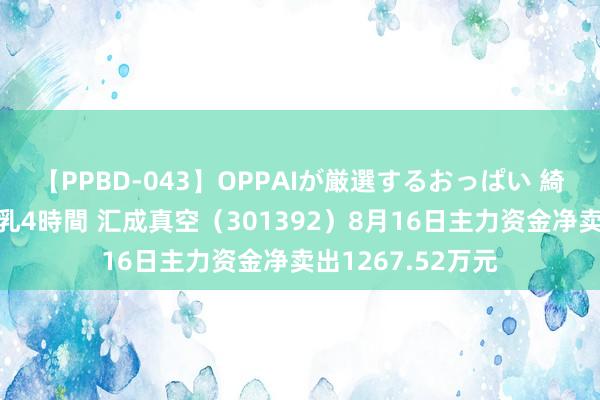 【PPBD-043】OPPAIが厳選するおっぱい 綺麗で敏感な美巨乳4時間 汇成真空（301392）8月16日主力资金净卖出1267.52万元