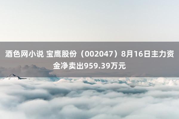 酒色网小说 宝鹰股份（002047）8月16日主力资金净卖出959.39万元