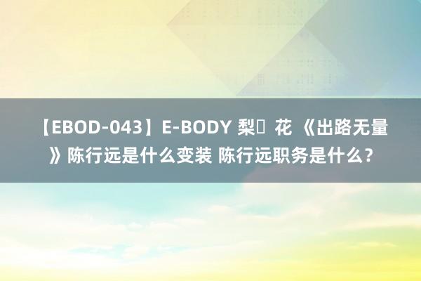 【EBOD-043】E-BODY 梨々花 《出路无量》陈行远是什么变装 陈行远职务是什么？