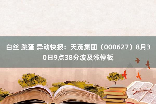 白丝 跳蛋 异动快报：天茂集团（000627）8月30日9点38分波及涨停板