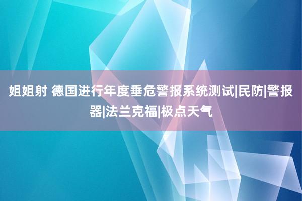 姐姐射 德国进行年度垂危警报系统测试|民防|警报器|法兰克福|极点天气