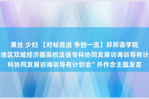 黑丝 少妇 【对标竞进 争创一流】异邦语学院教师赵晓帆干预“成渝地区双城经济圈高校法语专科协同发展训诲训导有计划会”并作念主题发言