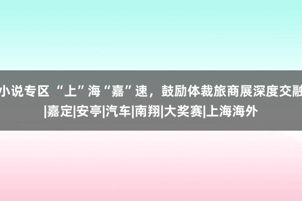 小说专区 “上”海“嘉”速，鼓励体裁旅商展深度交融|嘉定|安亭|汽车|南翔|大奖赛|上海海外